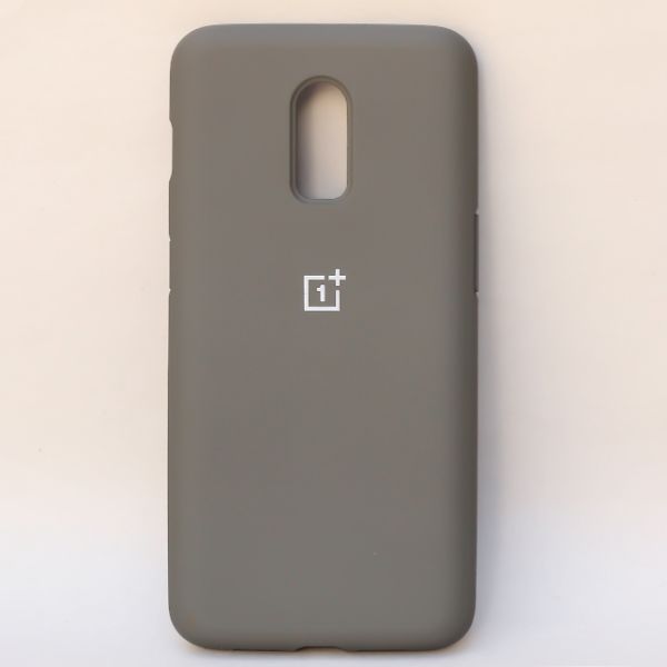 Grey Original Silicone case for Oneplus 6T - The Hatke