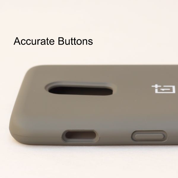 Grey Original Silicone case for Oneplus 7 - The Hatke