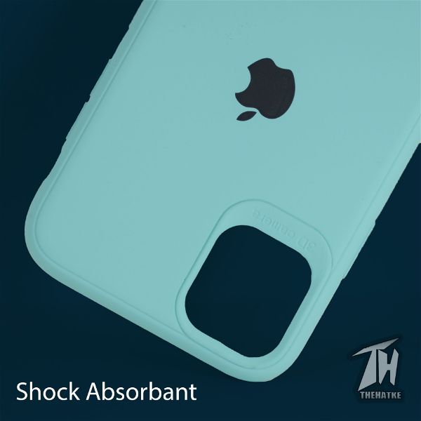 Light Blue Bumper Silicone Case for Apple iphone 13 - The Hatke