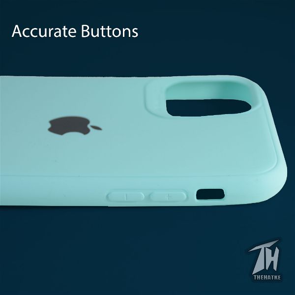 Light Blue Bumper Silicone Case for Apple iphone 13 - The Hatke