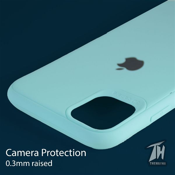 Light Blue Bumper Silicone Case for Apple iphone 13 - The Hatke