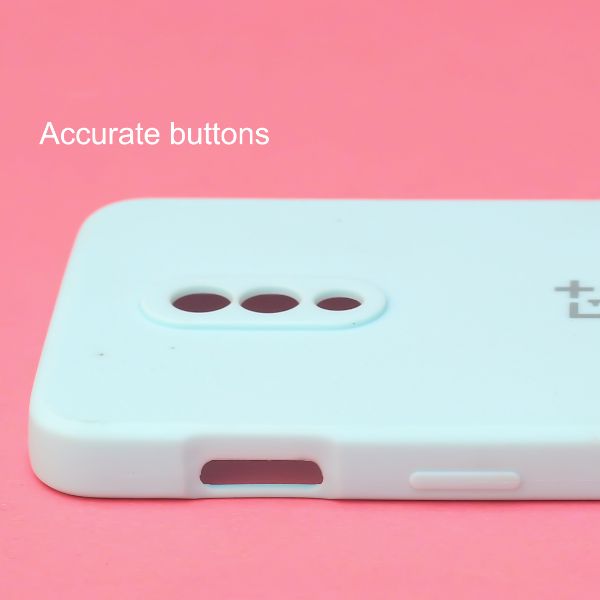 Light Blue Candy Silicone Case for Oneplus 7 - The Hatke