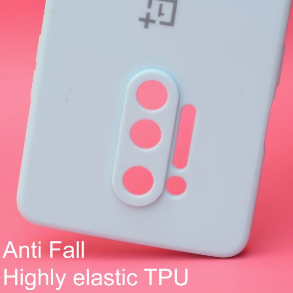 Light Blue Candy Silicone Case for Oneplus 8 Pro - The Hatke