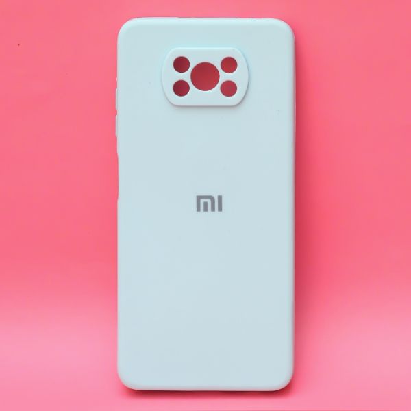 Light Blue Candy Silicone Case for Poco X3 - The Hatke