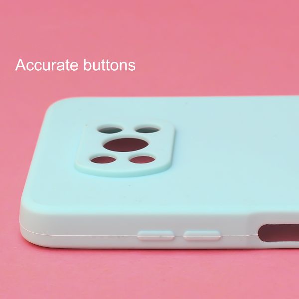 Light Blue Candy Silicone Case for Poco X3 - The Hatke