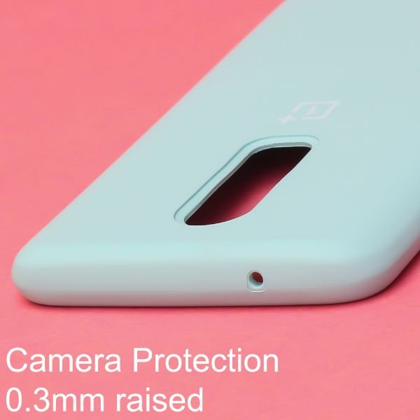 Light Blue Original Silicone case for Oneplus 6 - The Hatke