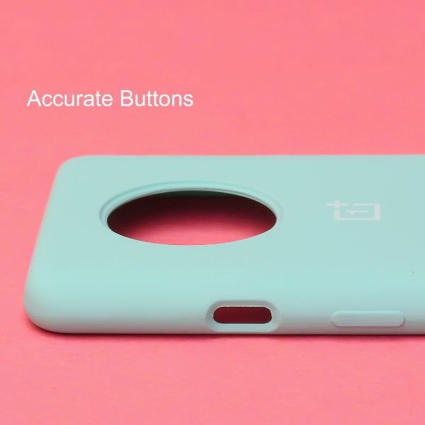 Light Blue Original Silicone case for Oneplus 7T - The Hatke