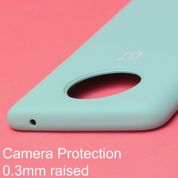 Light Blue Original Silicone case for Oneplus 7T - The Hatke