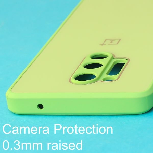 Light Green camera Safe mirror case for Oneplus 8 Pro - The Hatke