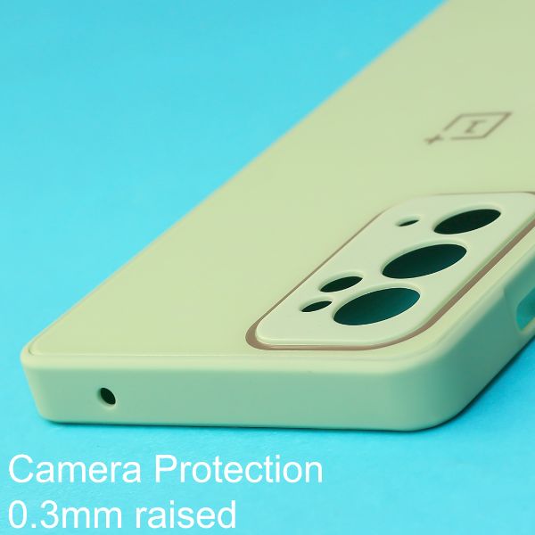 Light Green camera Safe mirror case for Oneplus 9RT - The Hatke