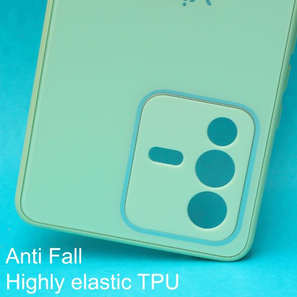 Light Green camera Safe mirror case for Vivo V23 pro - The Hatke