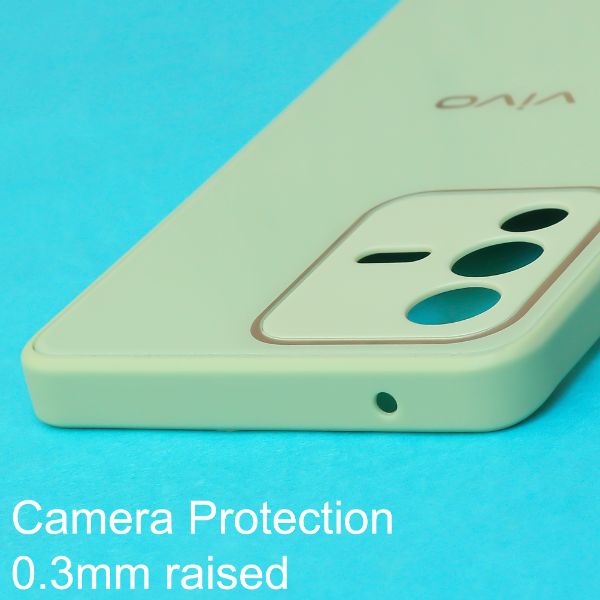 Light Green camera Safe mirror case for Vivo V23 pro - The Hatke
