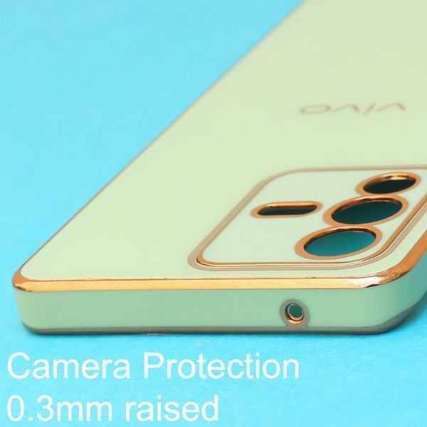 Light Green Matt Silicone Glass case for Vivo V23 pro - The Hatke