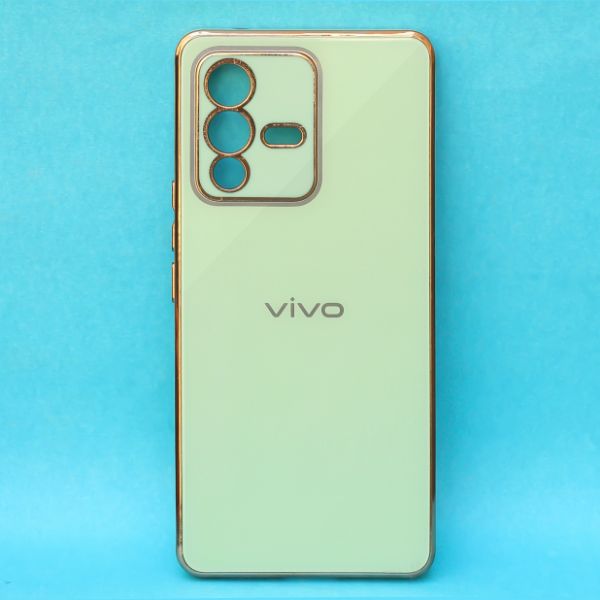 Light Green Matt Silicone Glass case for Vivo V23 pro - The Hatke