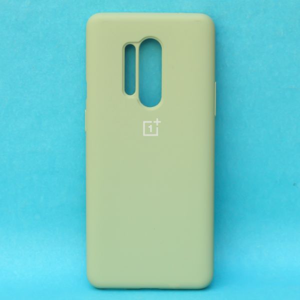 Light Green Original Silicone case for Oneplus 8 Pro - The Hatke