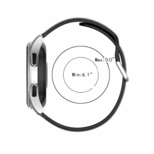 Light Green Plain Silicone Strap With Stainless steel Buckle For Smart Watch (20mm) - The Hatke