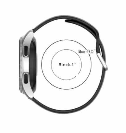Light Green Plain Silicone Strap With Stainless steel Buckle For Smart Watch (22mm) - The Hatke