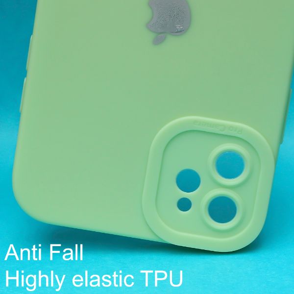 Light Green Spazy Silicone Case for Apple Iphone 12 - The Hatke