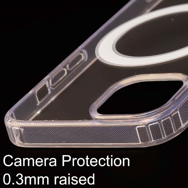 MagSafe Clear Transparent Silicone case for Apple iPhone 13 - The Hatke