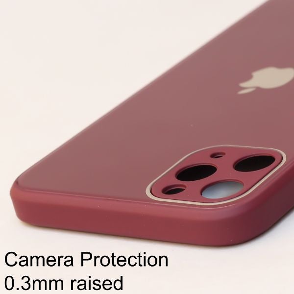 Mehroon camera Safe mirror case for Apple Iphone 12 Pro - The Hatke