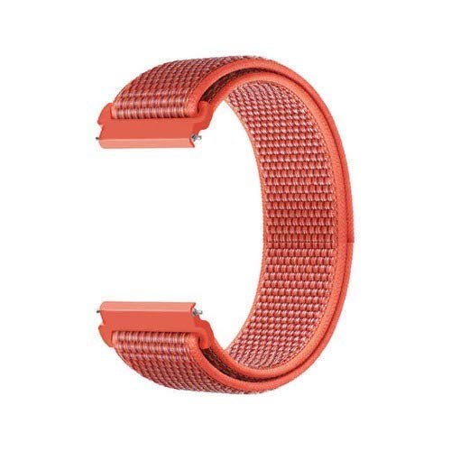 Orange Nylon Strap For Smart Watch (20mm) - The Hatke