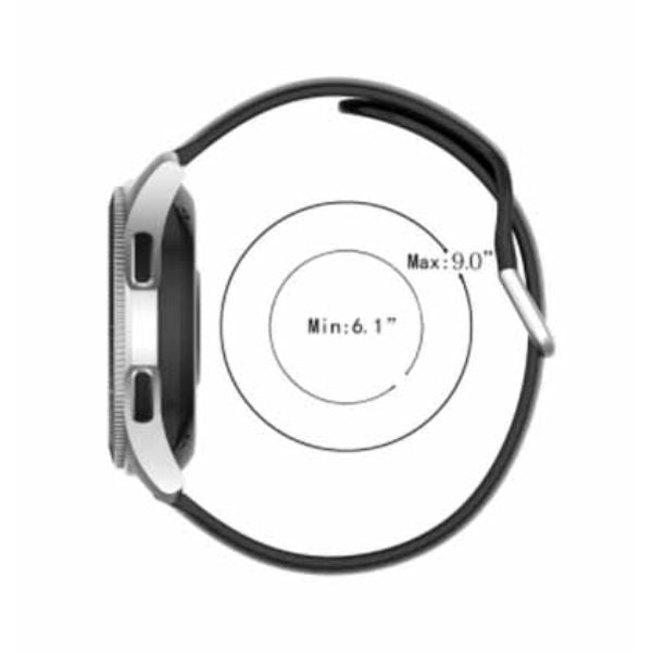 Orange Plain Silicone Strap With Stainless steel Buckle For Smart Watch (20mm) - The Hatke