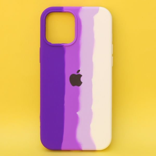 Orchid Rainbow Silicone Case for Apple iphone 12 Pro Max - The Hatke
