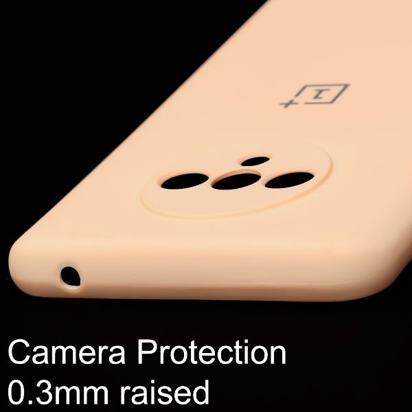Peach candy silicone case for Oneplus 7T - The Hatke