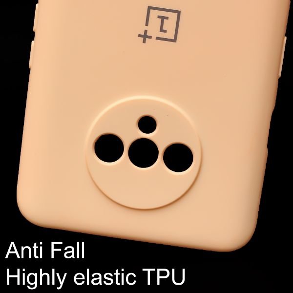 Peach candy silicone case for Oneplus 7T - The Hatke