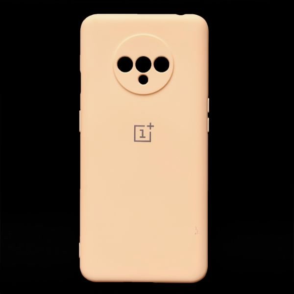 Peach candy silicone case for Oneplus 7T - The Hatke