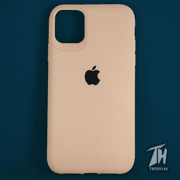 Peach Silicone Case for Apple iphone 12 - The Hatke