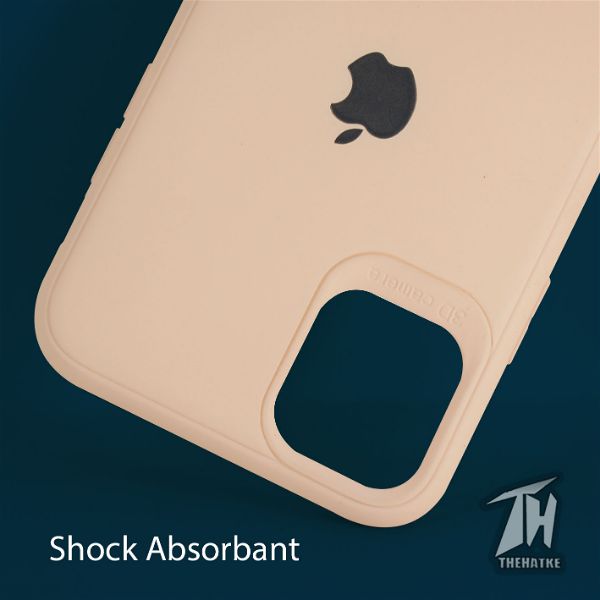 Peach Silicone Case for Apple iphone 12 - The Hatke