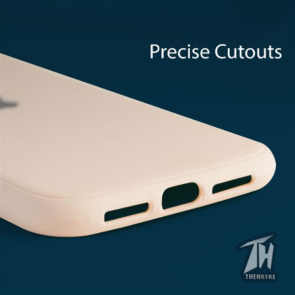 Peach Silicone Case for Apple iphone 12 - The Hatke