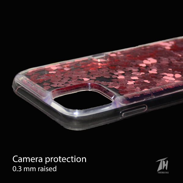 Pink Glitter Heart Case For Apple iphone 11 pro - The Hatke