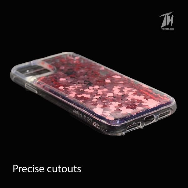 Pink Glitter Heart Case For Apple iphone 11 pro - The Hatke