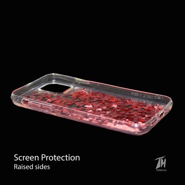 Pink Glitter Heart Case For Apple iphone 11 pro - The Hatke