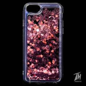 Pink Glitter Heart Case For Apple iphone SE 2