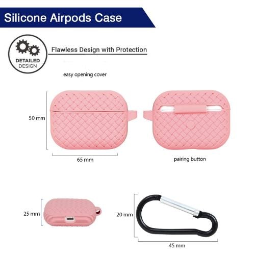 Pink Stylish Silicone Case For Apple Airpods 3 - The Hatke