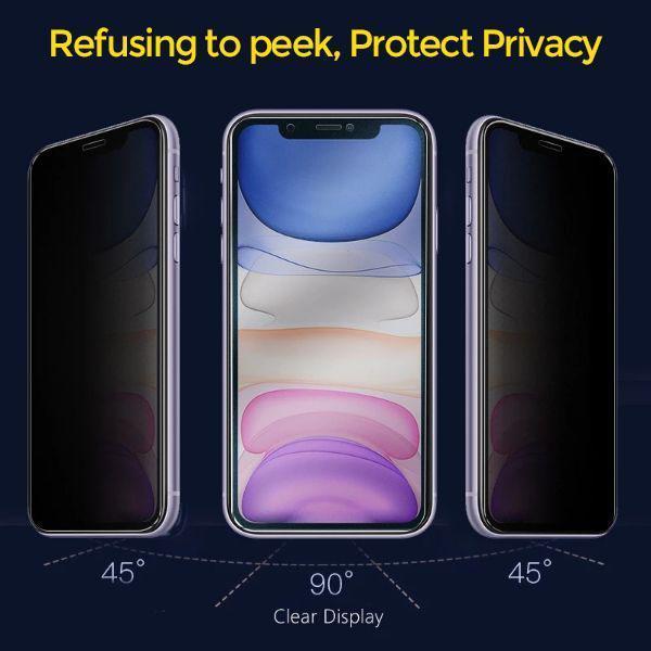Privacy Glass Screen Protector for Apple Iphone 13 pro max - The Hatke