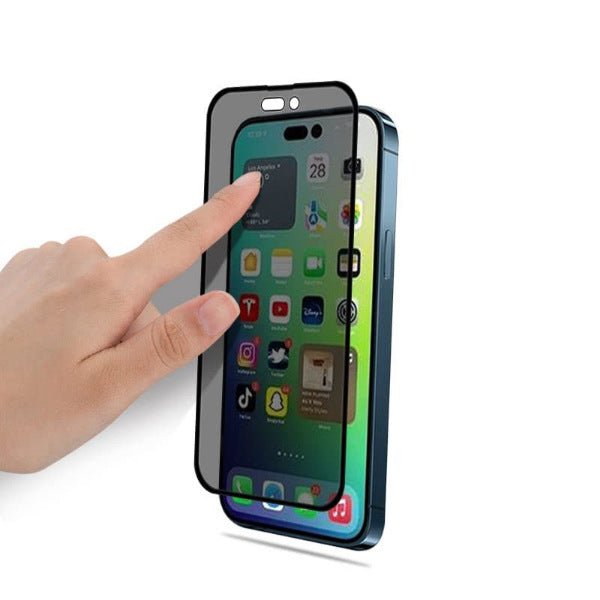 Privacy Glass Screen Protector for Apple Iphone 14 Pro - The Hatke