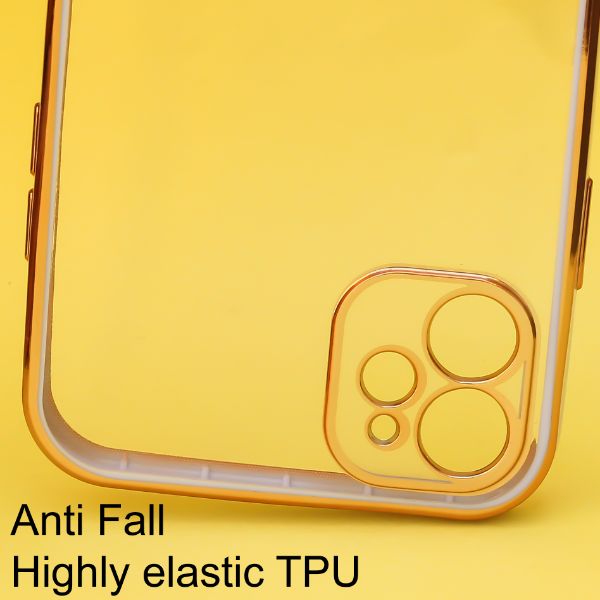 Purple Electroplated Transparent Case for Apple iphone 12 - The Hatke