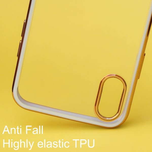 Purple Electroplated Transparent Case for Apple iphone Xs max - The Hatke