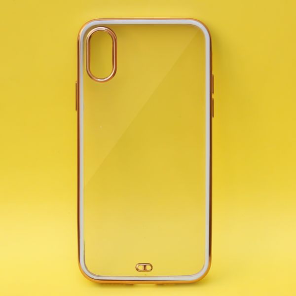 Purple Electroplated Transparent Case for Apple iphone Xs max - The Hatke