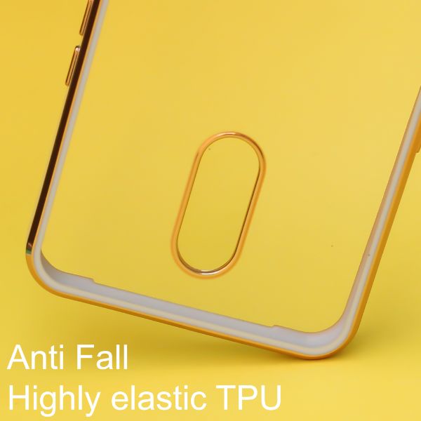 Purple Electroplated Transparent Case for Oneplus 7 - The Hatke