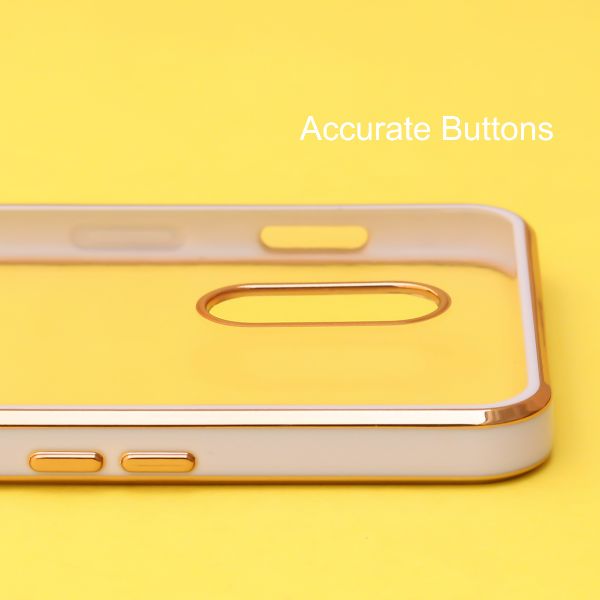 Purple Electroplated Transparent Case for Oneplus 7 - The Hatke