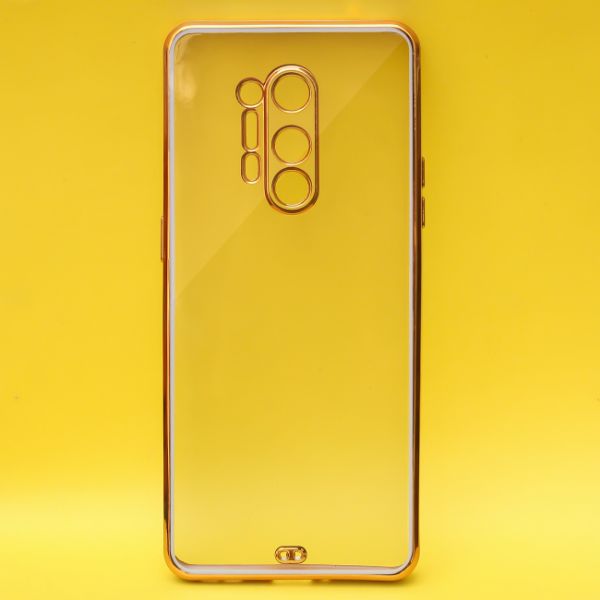 Purple Electroplated Transparent Case for Oneplus 8 Pro - The Hatke