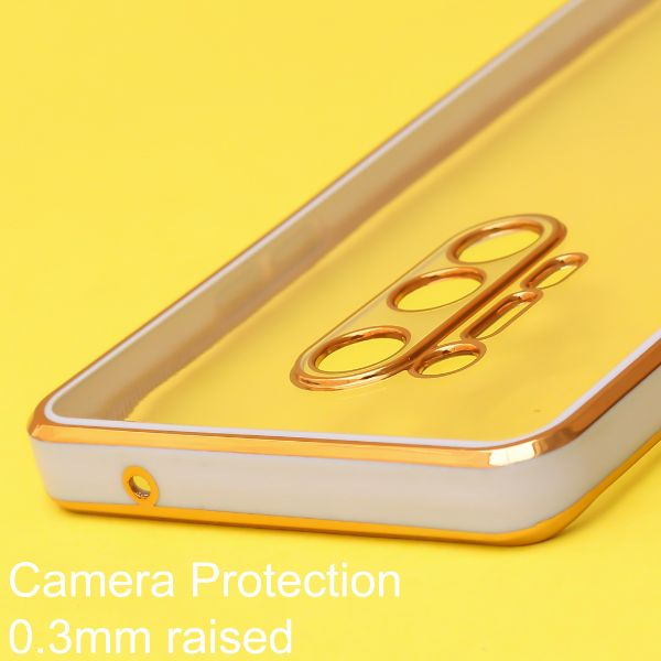 Purple Electroplated Transparent Case for Oneplus 8 Pro - The Hatke