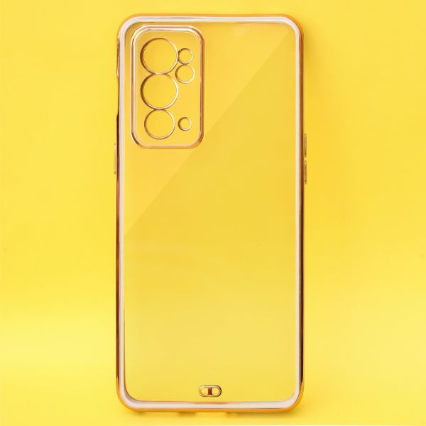 Purple Electroplated Transparent Case for Oneplus 9RT - The Hatke