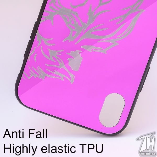 Purple Lion mirror Silicone Case for Apple Iphone XR - The Hatke
