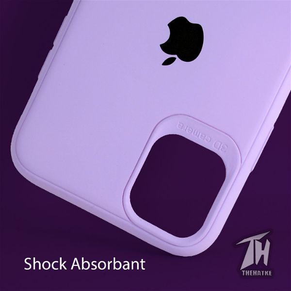 Purple Silicone Case for Apple iphone 12 - The Hatke